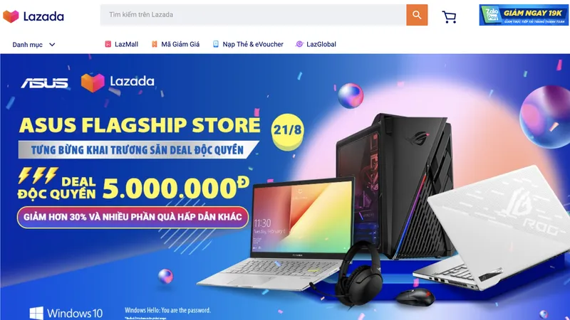Cửa hàng ASUS trên Lazada