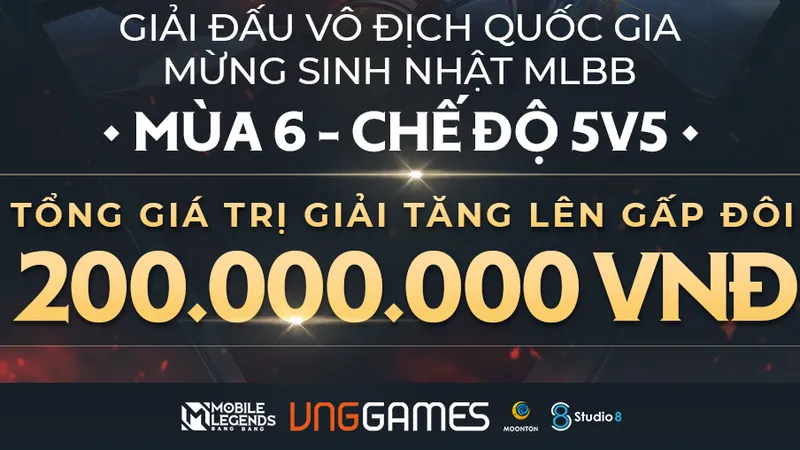 Giải đấu Vô Địch Quốc Gia Mùa 6 sẽ là giải đấu có tổng giá trị tiền thưởng lớn nhất trong các mùa từng diễn ra