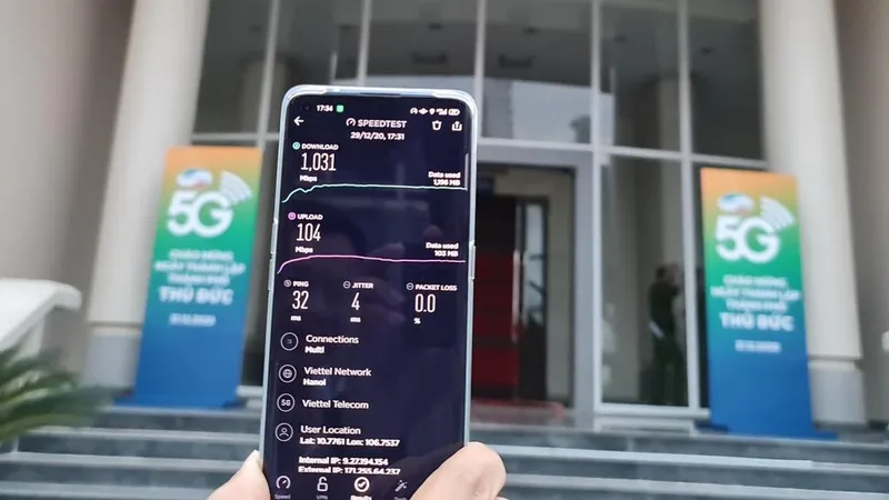 Mang 5G Viettel đã có thải khu vực sẽ là trung tâm TP Thủ Đức