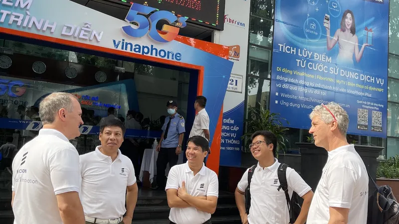 Đại diện hãng Ericsson xuất hiện trong sự kiện 5G của VinaPhone 