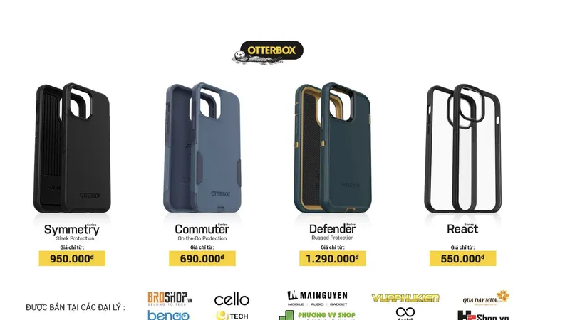 OtterBox được phân phối qua nhiều đơn vị uy tín