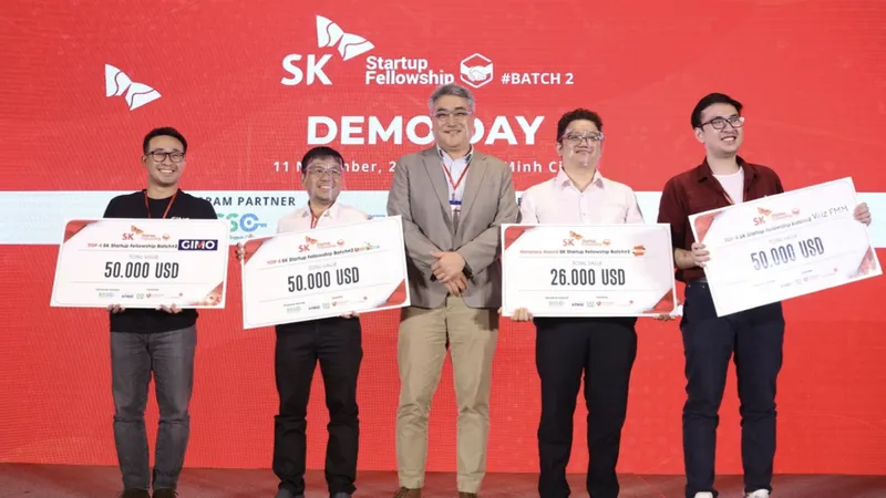 Các startup xuất sắc nhận giải tại Demo Day của SK Startup Fellowship 2021