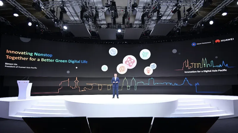 Ông Simon Lin, Chủ tịch Khu vực APAC của Huawei phát biểu tại hội nghị
