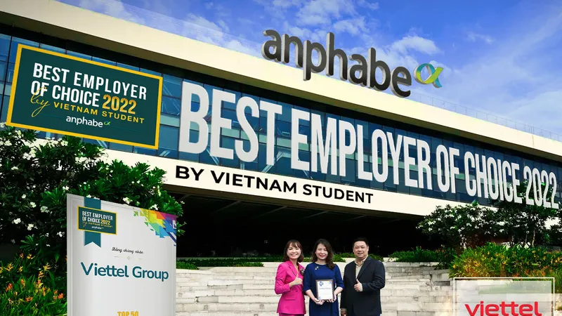 Viettel được bình chọn là thương hiệu tuyển dụng hấp dẫn nhất đối với sinh viên Việt Nam t