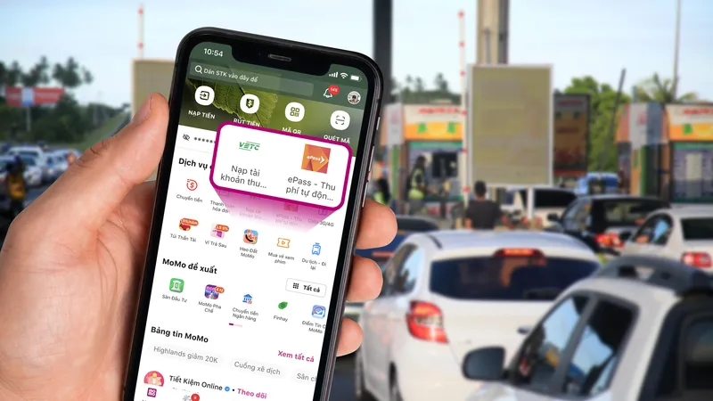 Dễ dàng nạp tiền vào tài khoản giao thông qua MoMo