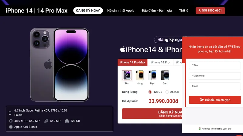 Hơn 52.000 khách hàng đã đăng ký mua iPhone tại FPT Shop