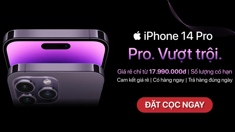 Hệ thống Di Động Việt chính thức nhận đặt cọc iPhone 14 từ 0 giờ ngày 7 đến 13-10