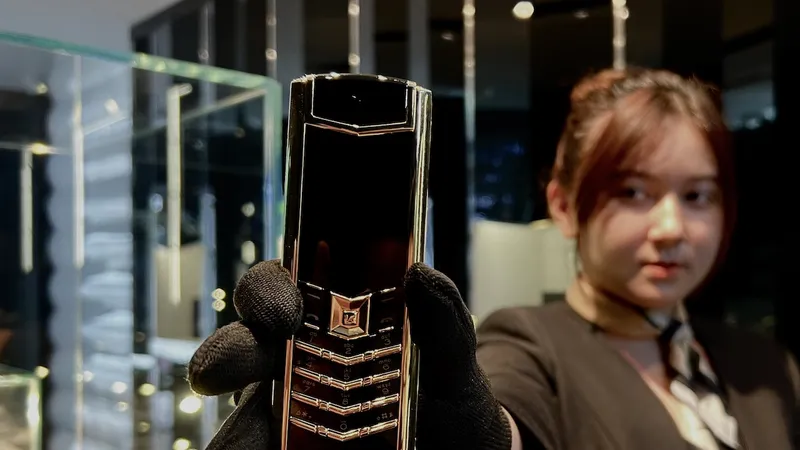 Chiếc Vertu Signature V Full Gold gần 2,3 tỷ đồng tại cửa hàng Vertu ở TPHCM 