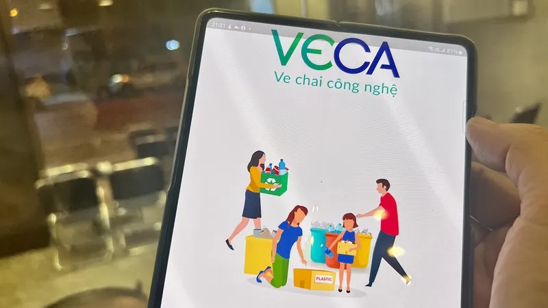 VECA là ứng dụng thu mua phế liệu, có sẵn trên Google Play và App store