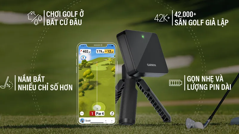 Approach R10, thiết bị cảm biến và giả lập golf 