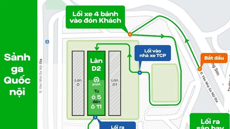 Hướng dẫn đón GoCar tại Sân bay Tân Sơn Nhất
