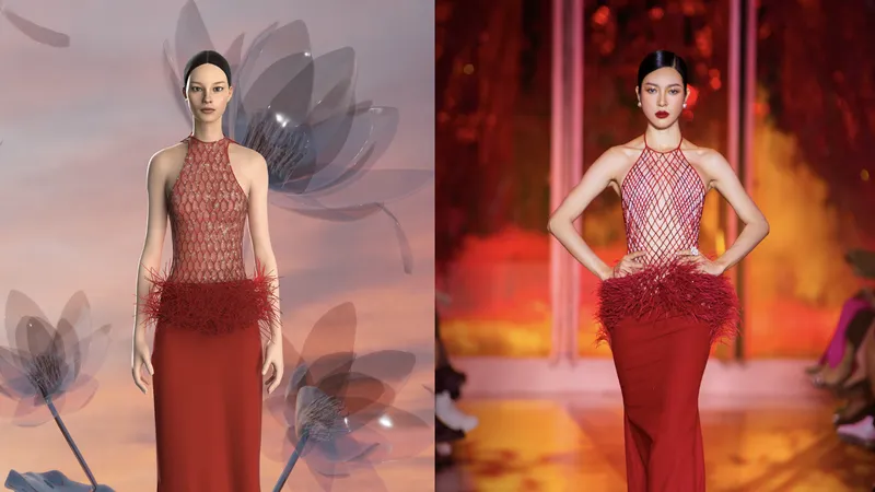 Trình diễn thời trang tại show diễn của Lê Thanh Hoà được đưa trực tiếp lên thế giới số qua Kyokai