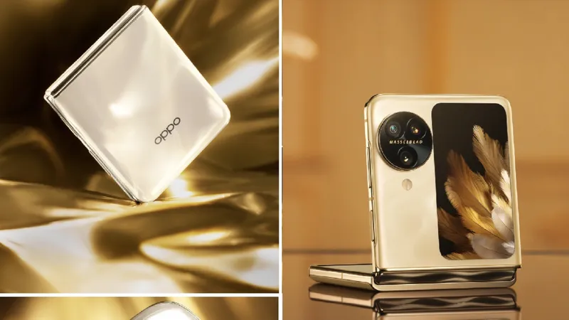 OPPO Find N3 Flip với ánh vàng sang trọng