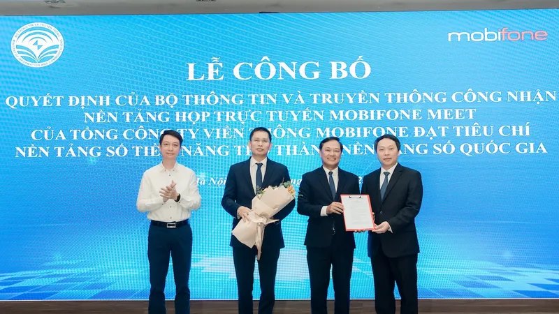 MobiFone nhận chúng nhận nền tảng số quốc gia tiềm năng