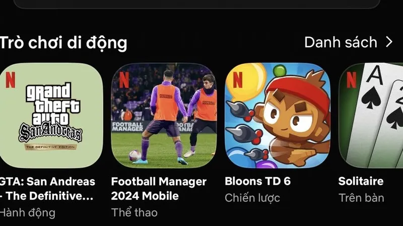 Các trò chơi điện tử trên mạng không phép được Netflix quảng cáo