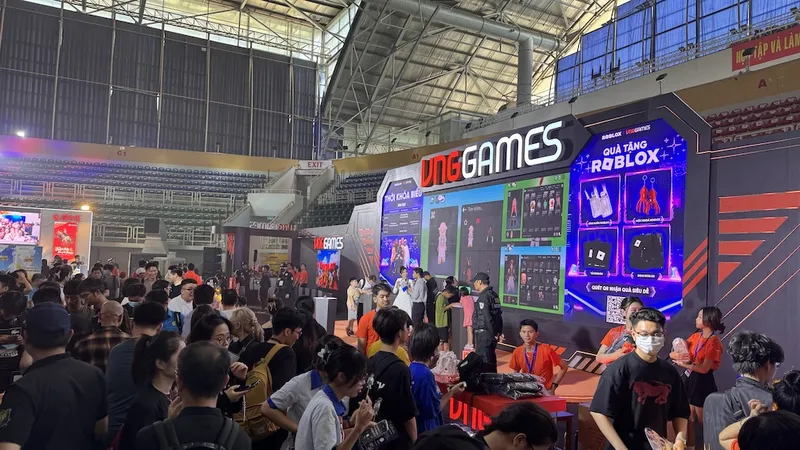 Một góc khu trưng bày của VNG tại Ngày hội Game Việt Nam.