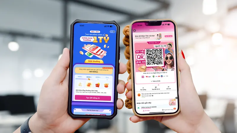 Với Gen AI, MoMo giúp người dùng tạo bản sắc riêng với mã QR Nhận Tiền