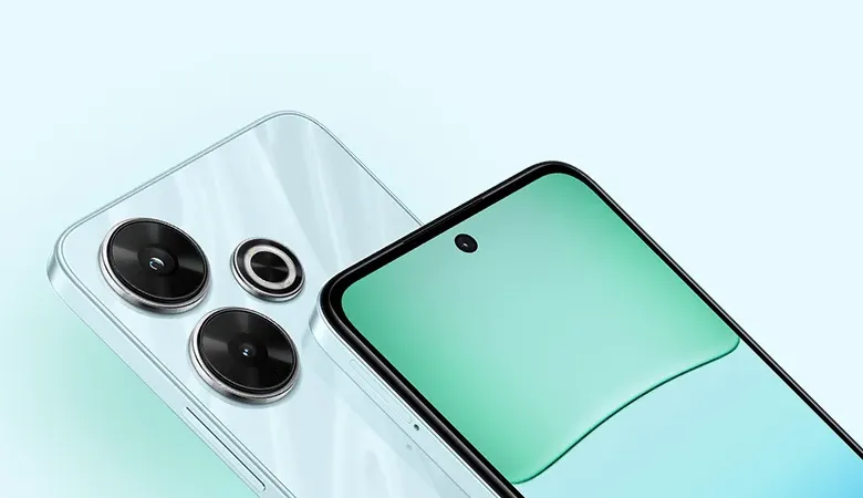 Redmi 13 phiên bản xanh đại dương với những đường vân sóng biển đặc sắc