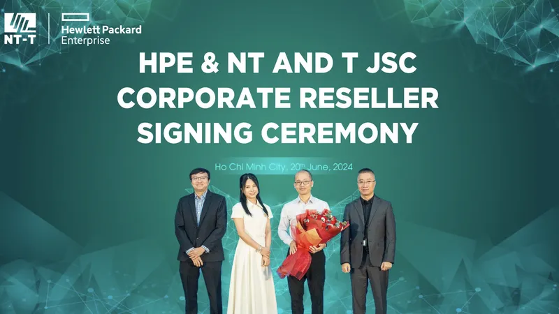 Lễ ký kết hợp tác giữa Công ty Hewlett Packard Enterprise và Công ty NT AND T JSC 