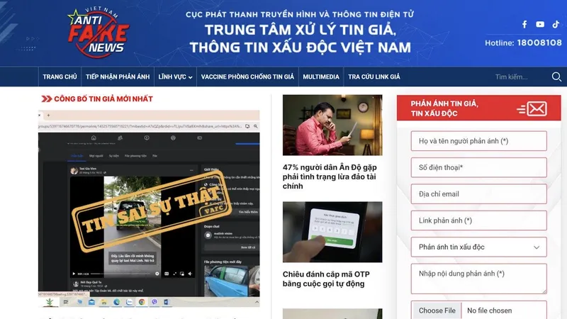 Trang thông tin tingia.gov.vn vừa được nâng cấp