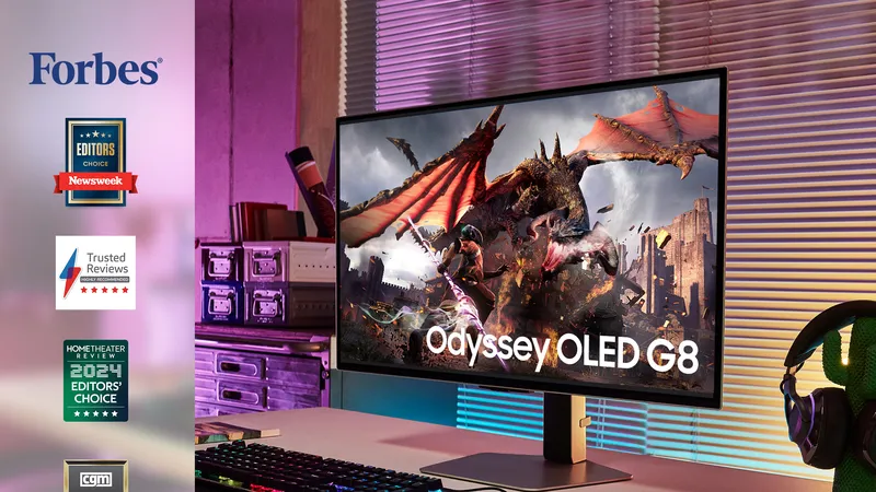 Samsung Odyssey OLED G8 với nhiều giải thưởng danh giá