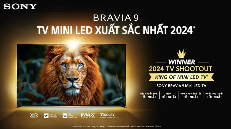 Sony với hai giải thưởng “King of TV 2024”.