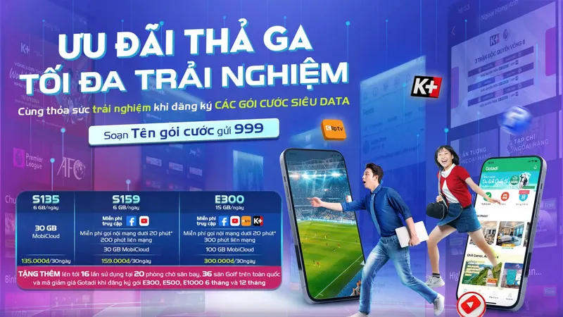 MobiFone mang đến đại tiệc siêu ưu đãi cho các gói cước data.