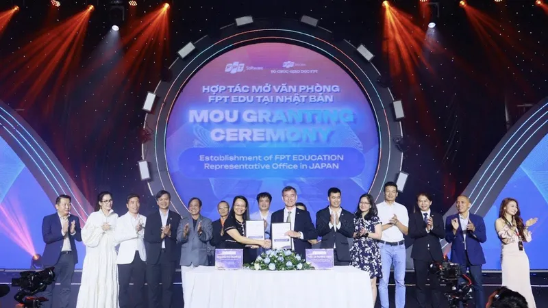Lễ công bố hợp tác mở văn phòng đại diện giáo dục của FPT tại Nhật Bản.