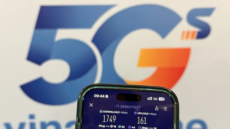 Tốc độ 5G của VinaPhone tại lễ công bố