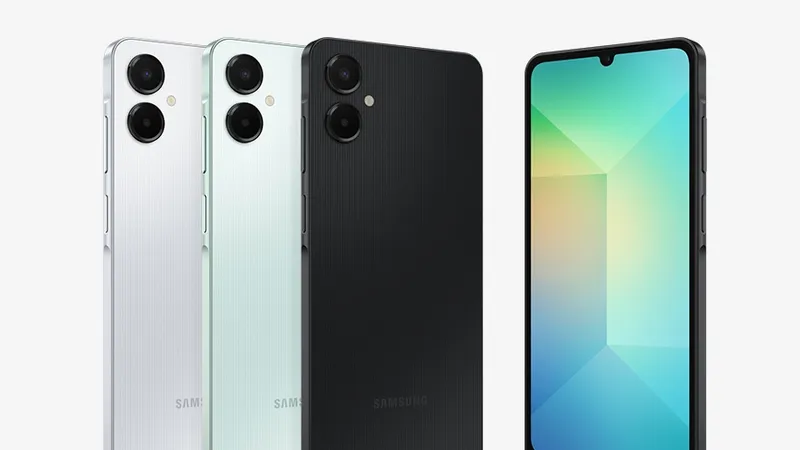 Galaxy A06 5G với nhiều lựa chọn màu sắc năng động.