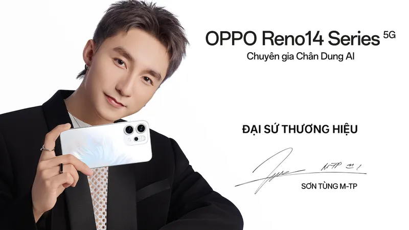 Sơn Tùng M-TP chính thức trở thành Đại sứ thương hiệu đồng hành cùng Reno14 Series.