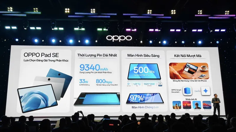 OPPO Pad SE đã được ra mắt tại Việt Nam.
