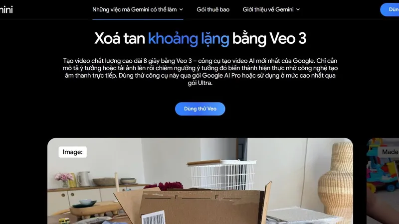 Công cụ Veo 3 của Google chuyên tạo Video AI