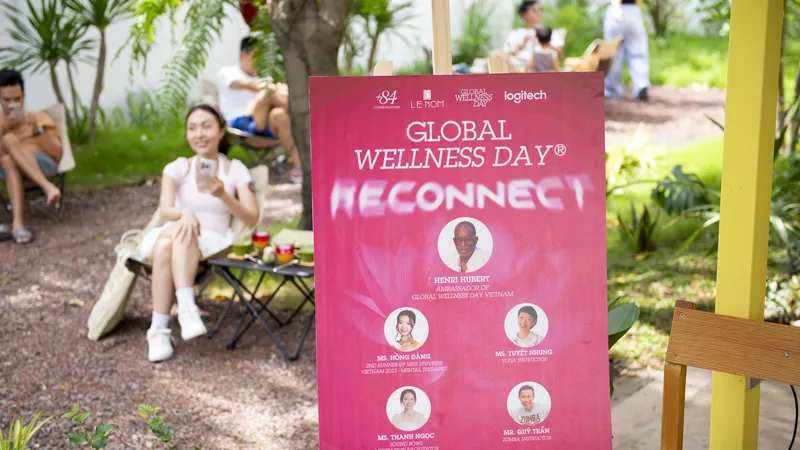Sự kiện của Global Wellness Day tại Việt Nam, với sự cộng tác của Logitech và +84 Coffee Roasters.