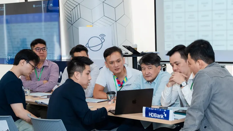 Một startup đang trình bày các giải pháp sáng tạo nhằm giải quyết những bài toán thực tế của doanh nghiệp