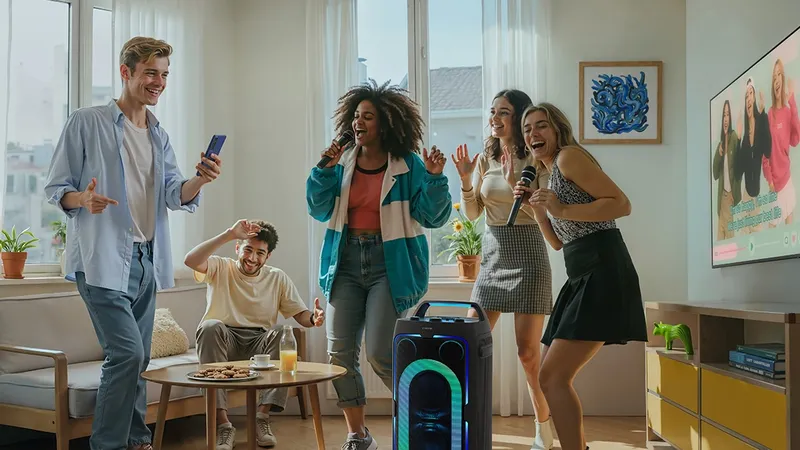 Loa tháp di động mới của Samsung mang đến trải nghiệm tiệc âm thanh ánh sáng sôi động.