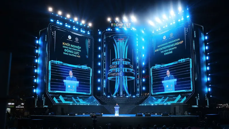 Toàn cảnh Lễ khai mạc Ngày hội khởi nghiệp sáng tạo Việt Nam - TECHFEST 2025