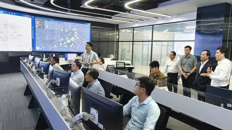 Bí thư Thành ủy TPHCM Trần Lưu Quang tham quan Trung tâm Điều hành thông minh tại Becamex