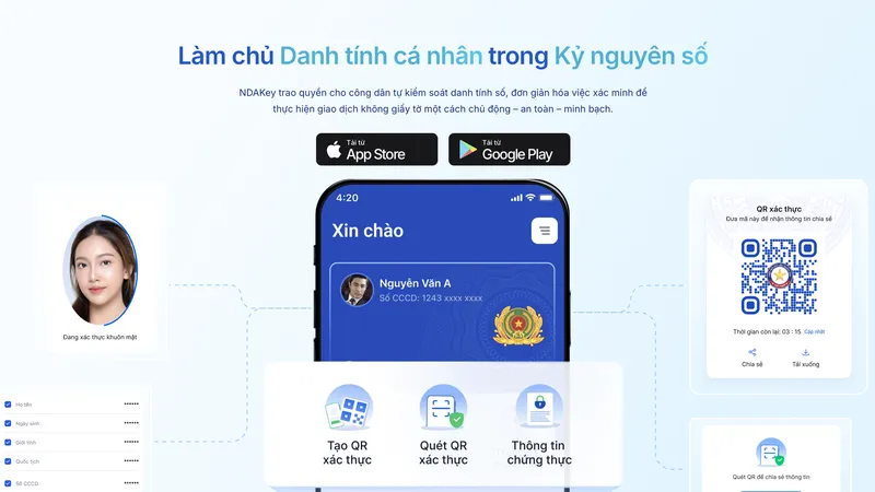 NDAKey là giải pháp quản lý danh tính tự chủ, hướng tới việc thực hiện hóa các nguyên tắc của Luật Bảo vệ dữ liệu cá nhân.