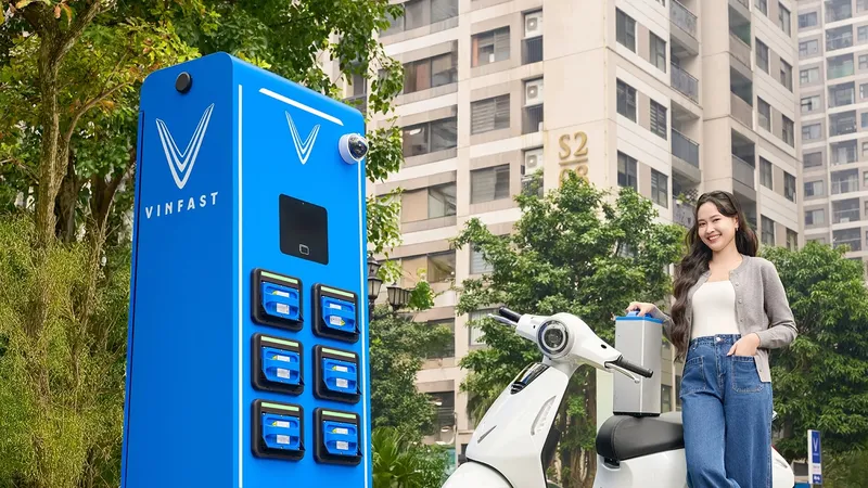 VinFast với trạm sạc pin rộng khắp cả nước.