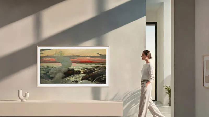TV The Frame của Samsung mang phong cách vượt trội khi đặt trong nhà