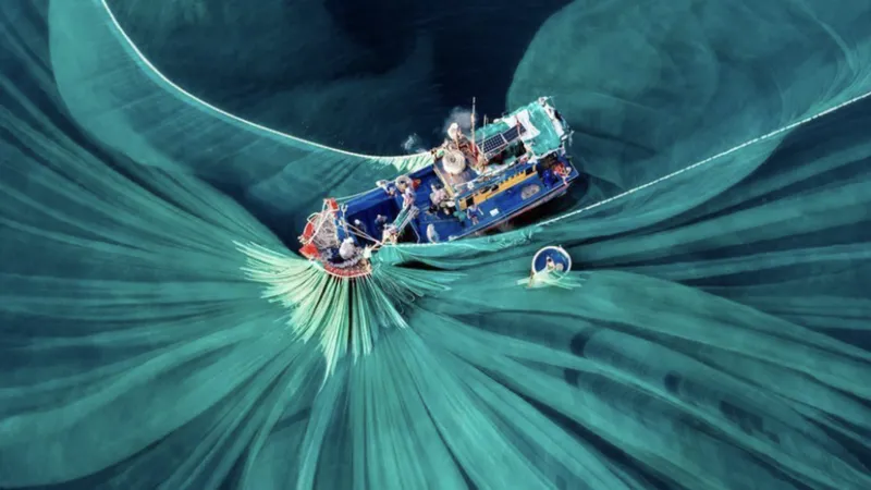 “Silk of the Sea” của Cao Thị Ngọc Diễm, tác phẩm vào vòng chung kết hạng mục The Pano Awards Southeast Asia Open Photographer năm 2025, khắc hoạ hình ảnh giặt lụa tại Phú Yên, Việt Nam