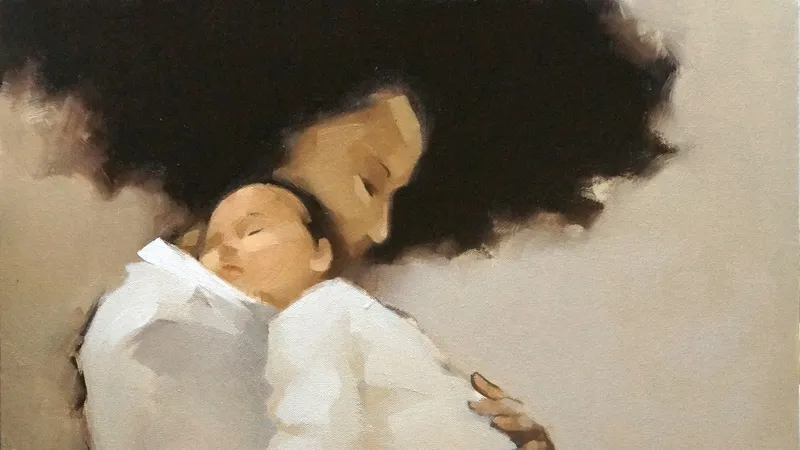 Ấm áp đến tan chảy với những bức họa "Mẹ và con" của Nguyễn Thanh Bình