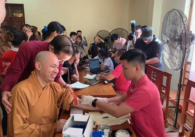 Hiến máu là đại thuận duyên để thể hiện lòng từ bi 