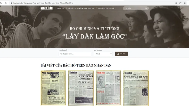 Ra mắt trang thông tin đặc biệt Hồ Chí Minh và tư tưởng “Lấy dân làm gốc”
