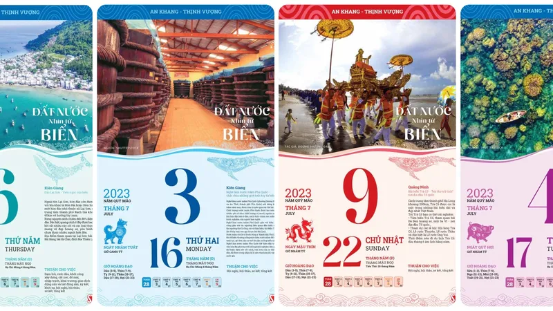 Khám phá biển Việt Nam qua bộ lịch Đất nước nhìn từ biển