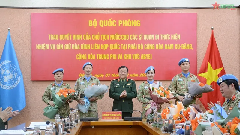 Việt Nam cử 7 sĩ quan tham gia Gìn giữ hòa bình Liên hợp quốc 