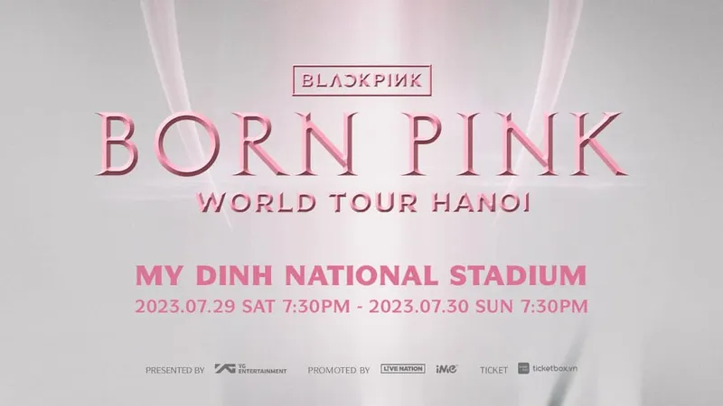 Poster quảng bá chương trình biểu diễn của nhóm Blackpink