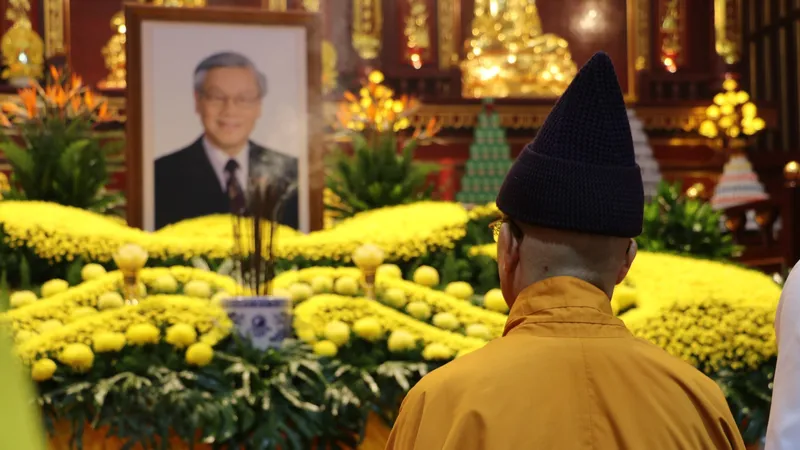 Giáo hội Phật giáo Việt Nam hướng dẫn nghi lễ tưởng niệm Tổng Bí thư Nguyễn Phú Trọng