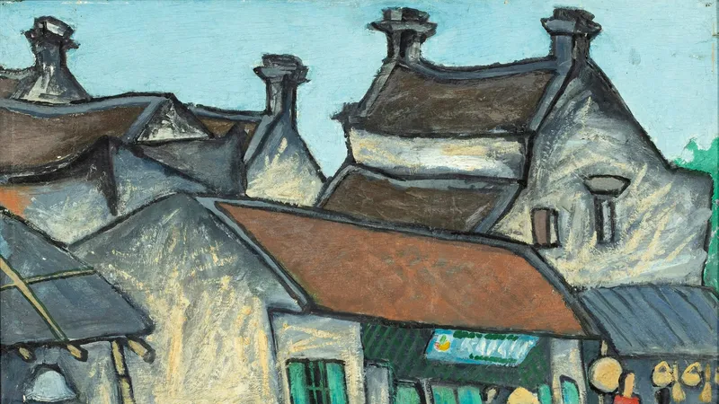 Tác phẩm "Phố Gia Ngư" của danh họa Bùi Xuân Phái